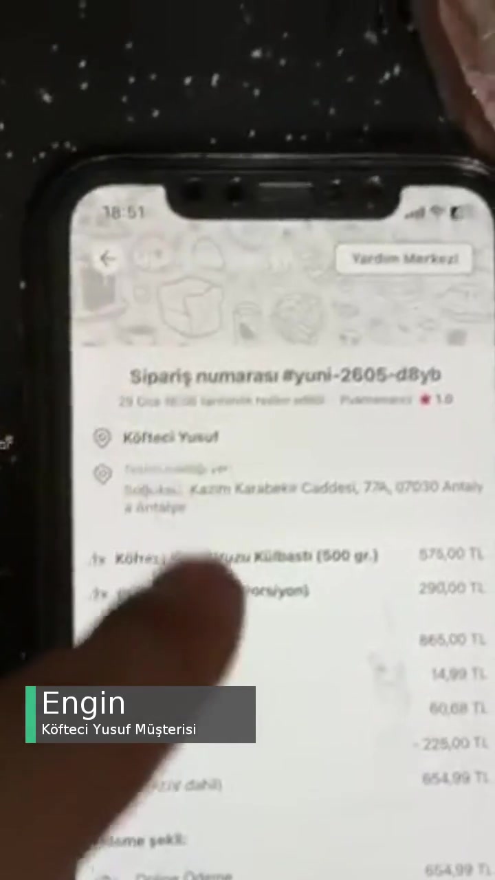 Köfteci Yusuf Kuryeye Eksik Ürün Verme! videonun kapak resmi