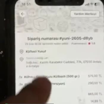 Köfteci Yusuf Kuryeye Eksik Ürün Verme!