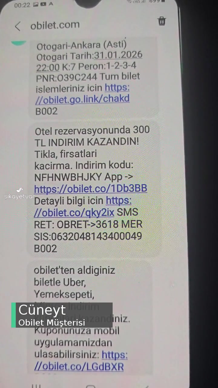 Obilet Asılsız Bilet Mesajı Geldi videonun kapak resmi