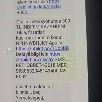 Obilet Asılsız Bilet Mesajı Geldi
