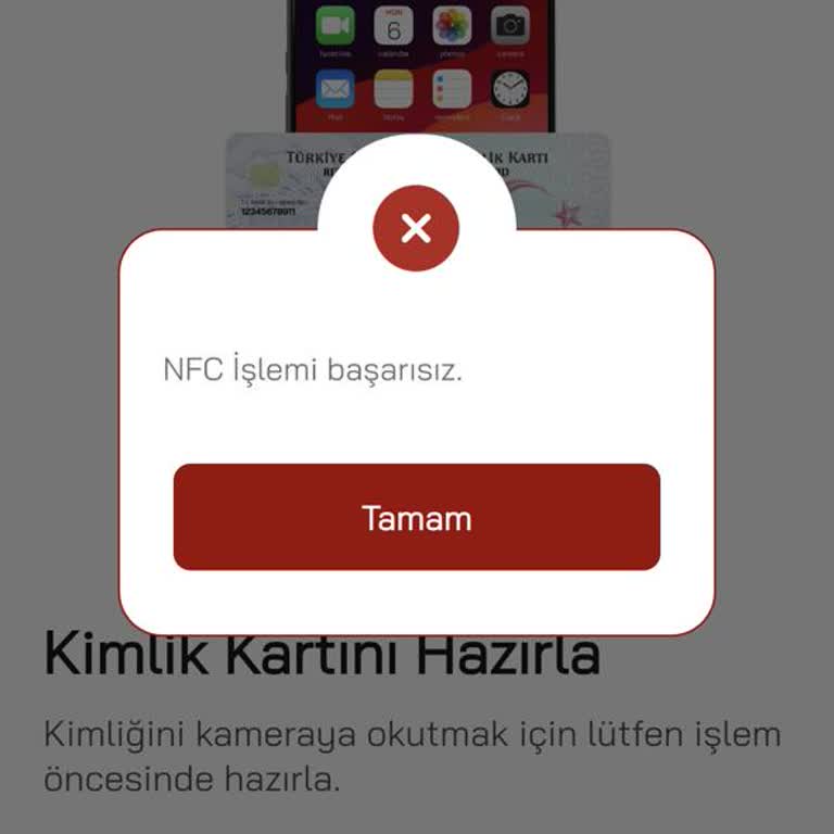 NFC Kimlik Doğrulama Hatası Nedeniyle AHL Pay'e Giriş Yapılamıyor