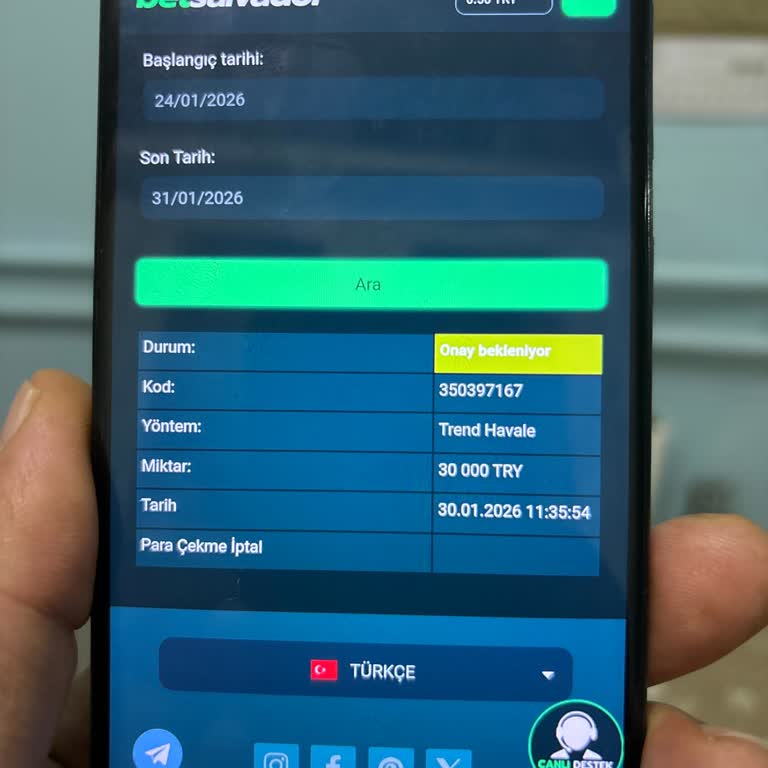 Betsalvador 30.000 TL Çekim Talebim İnceleniyor ve Para Blokajı Açıklama Bekliyorum