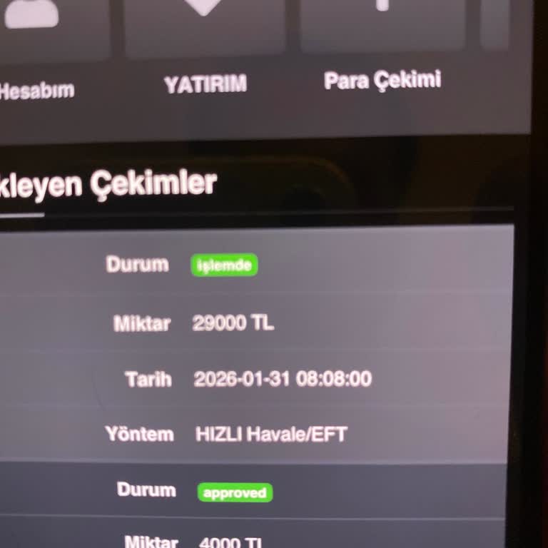 30.000 TL Çekim Talebim Uzun Süre Beklemede Ve Açıklama Yok