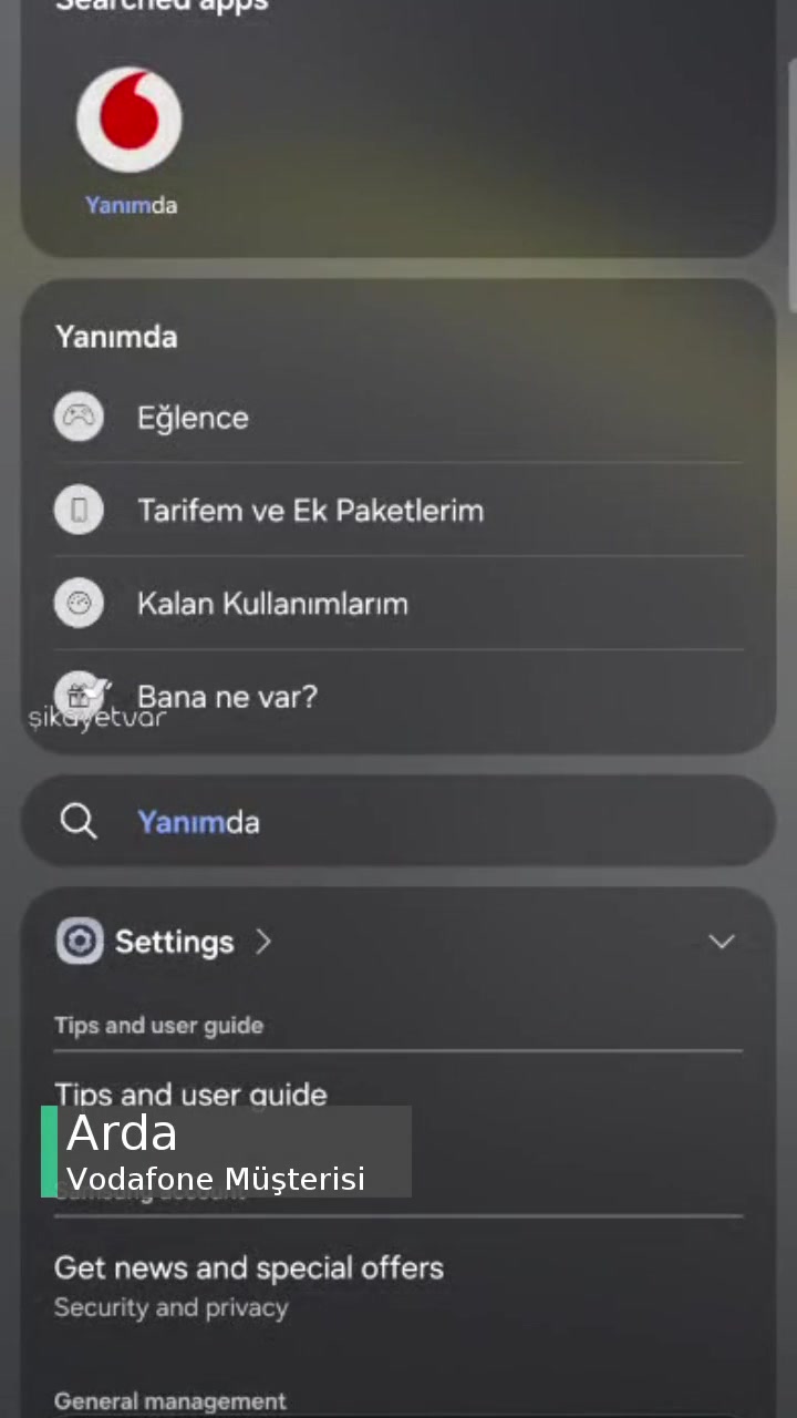 Vodafone Yanımda Uygulama Sorunları videonun kapak resmi