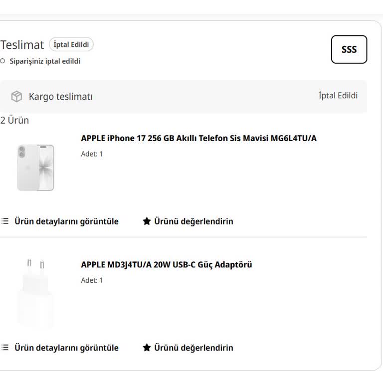 Teslim Edilmeyen İphone 17 İçin Tek Seferde Tam İade Talebi