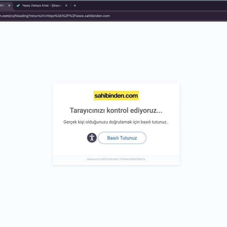 Sahibinden.com Güvenlik Doğrulama Sorunu Siteye Girişimi Engelliyor