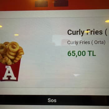 Arby's Süreyyapaşa Şubesinde İlave Ücretli Curly Fries Kalitesiz Ve Ücretine Uygun Değil