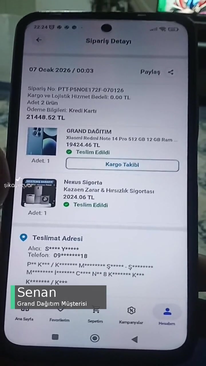 Grand Dağıtım Ücreti İade Edilmedi,  Yanlış Ürün Gönderildi! videonun kapak resmi