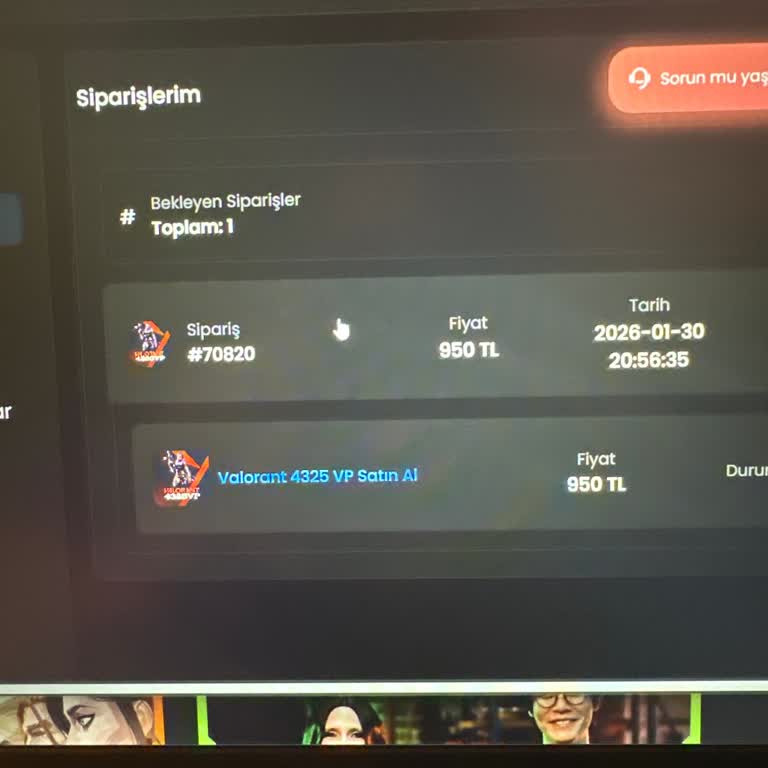 Ödenen 950 TL İçin 4325 VP Teslim Edilmedi, Sipariş Beklemede