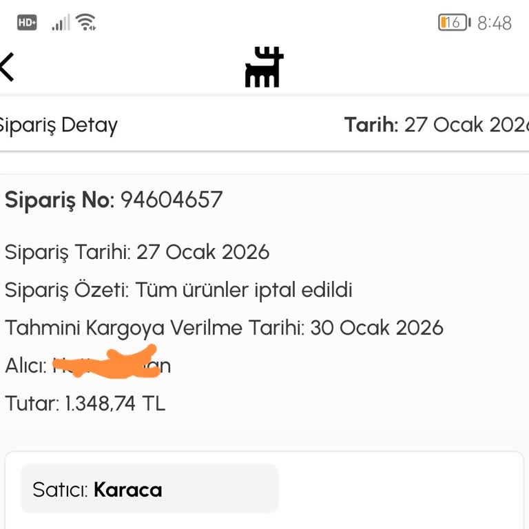 Karaca Uygulamasında Eksik İade Ve Müşteri Hizmetlerinden Yanıt Alamama