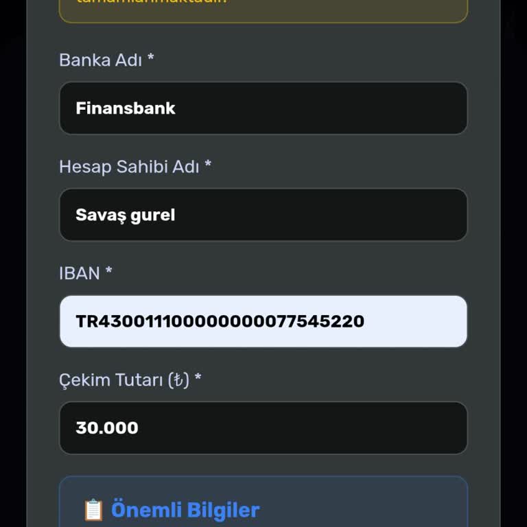 Yatırdığım 30.000 TL’yi Çekemiyorum Ve Müşteri Desteği Bulamıyorum