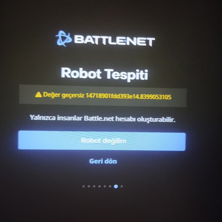 Robot Doğrulama Engeli Nedeniyle Battle.net Hesap Açamadık