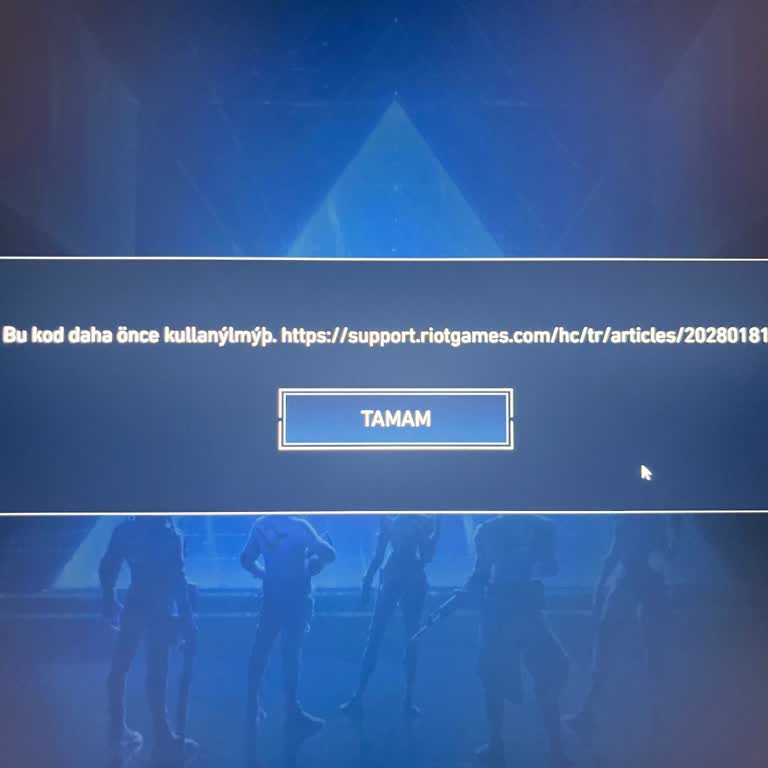 Kullanılmış Valorant VP Kodu İçin Yeni Kod Talebi