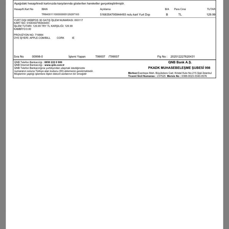 QNB Finansbank'tan İzinsiz Çekimler Ve Geri Ödeme Talebi