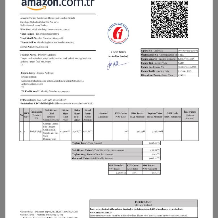 Contigo Çelik Çocuk Suluğu Su Kaçırıyor Ve Geri Ödeme Talebi