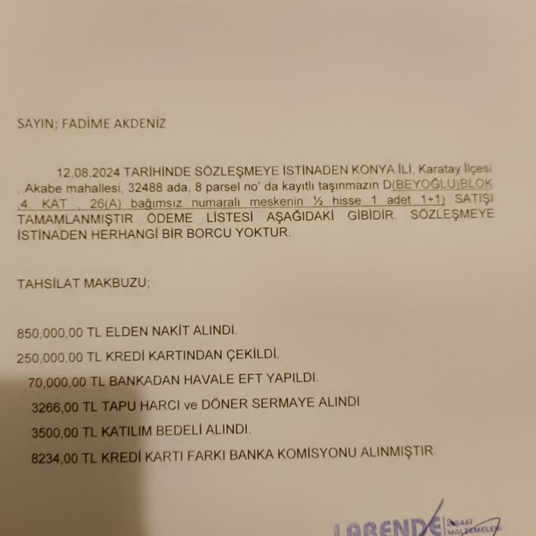 Larende Yapı'dan Uzun Süren Anahtar Teslimi Gecikmesi Ve Belirsiz İskân Süreci