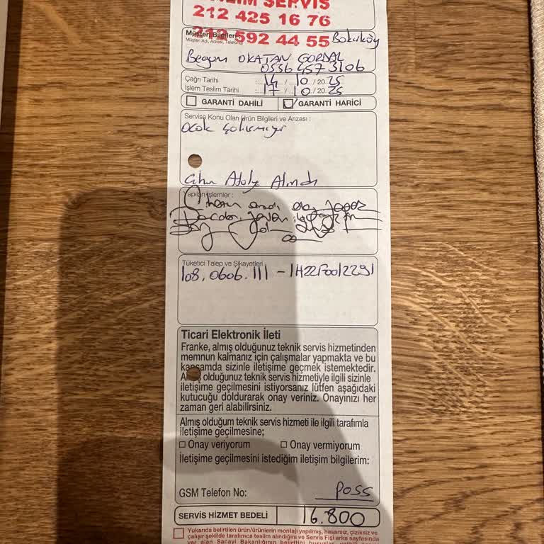 Franke İndüksiyonlu Ocakta Tekrarlanan Servis Arızası Ve Güvenlik Riski