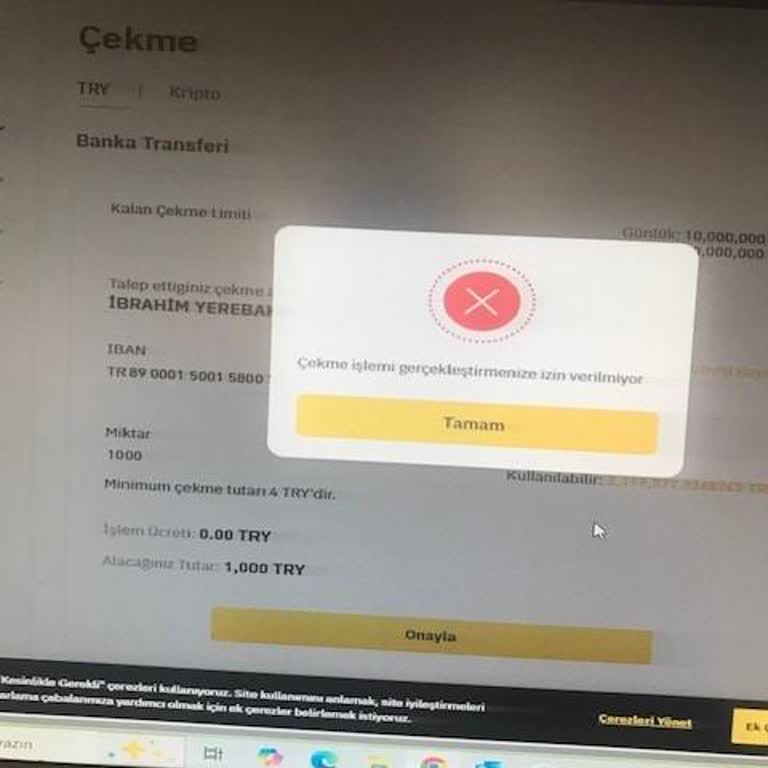 Binance TR Hesabımda Para Çekme İşlemi Engellendi Ve Destek Alamadım