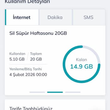 Sil Süpür Kampanyasındaki Ücretsiz 20 GB İnternet Tarifeden Düşülerek Aşım Ücreti Oluştu