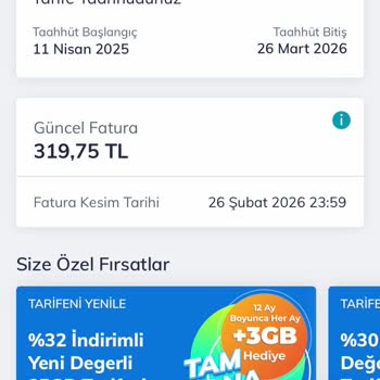 Sil Süpür Kampanyasındaki Ücretsiz 20 GB İnternet Tarifeden Düşülerek Aşım Ücreti Oluştu