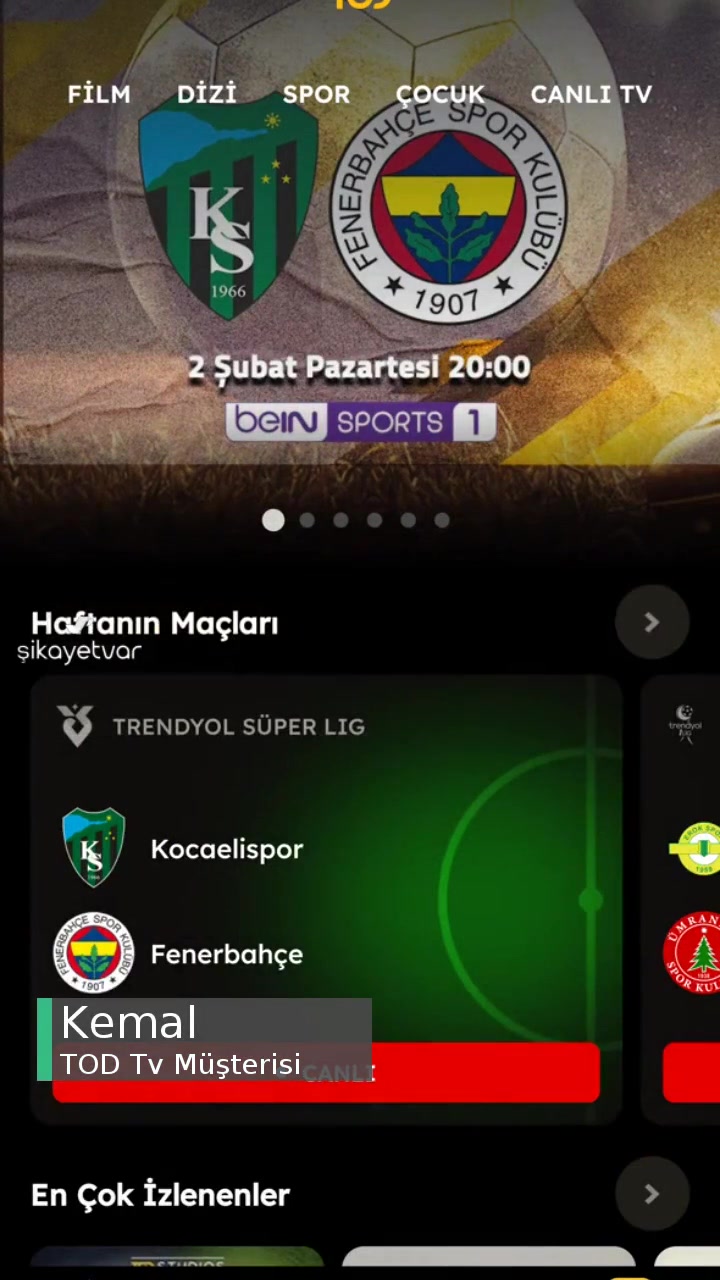 Tod TV Maç İzleyemiyorum, Paket Ücretinin İadesini İstiyorum videonun kapak resmi