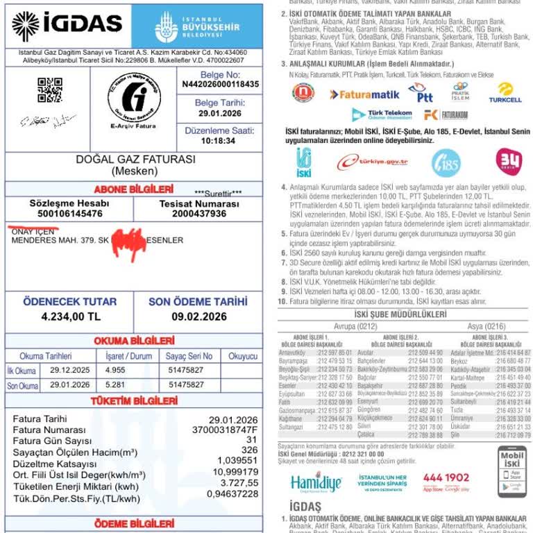 İGDAŞ Yanlış Sayaç Okuması Ve Haksız Fatura Artışı Şikayeti