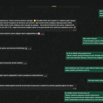 İndirim Döneminde İade Hakkım Reddedildi Ve Değişim İçin 350 TL Kargo Ücreti Talep Edildi