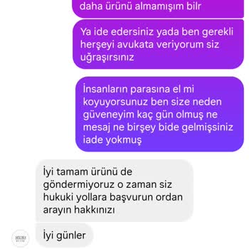 Sipariş Teslim Edilmedi Ve İade Talebi Yanıtsız Kaldı