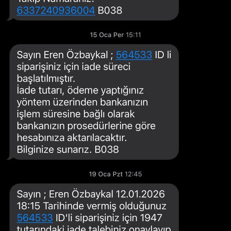 Eksik Gönderilen Ürünlerin İadesi Yapılmadı Ve Güvenim Sarsıldı