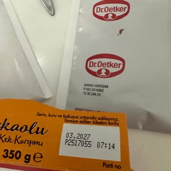 Dr. Oetker Kakaolu Kek Karışımında Çelişkili Son Kullanma Tarihleri Güveni Sarsıyor