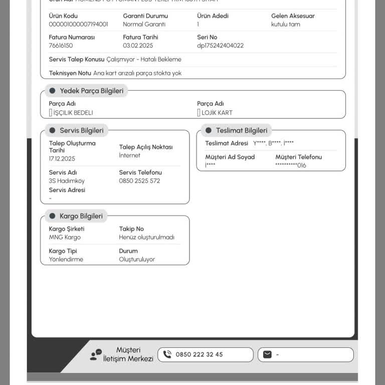 Servis Gecikmesi Ve İletişimsizlik Nedeniyle İade Talebi