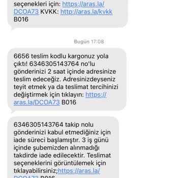 Aras Kargo Dağıtıma Çıktı, Teslim Etmedi Ve Alıcıyı Suçluyor