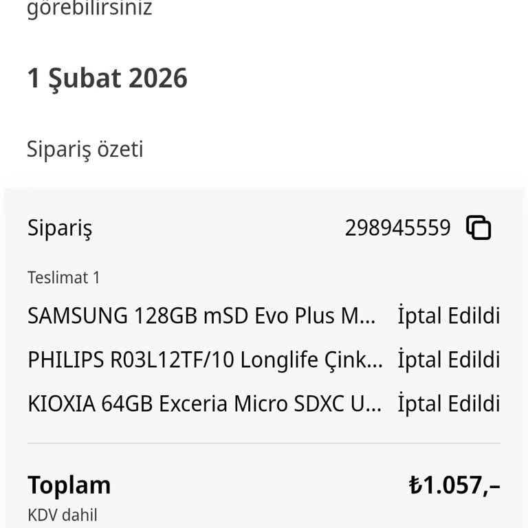 Açıklamasız Sipariş İptali Ve İade Sorunu Acil Çözüm Talebi