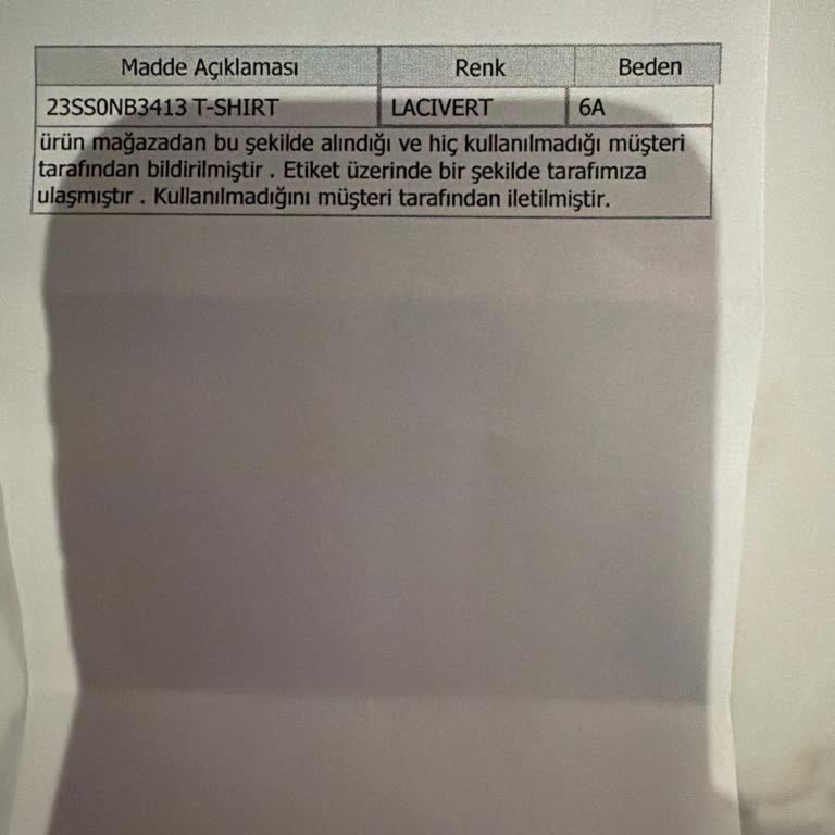 Emaar AVM Çocuk Mağazasında Lekeli T-Shirt İadesi Reddedildi