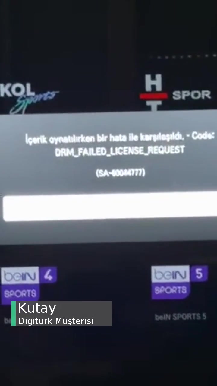 Digiturk Bein Connect: Drm_failed_licence_request Hatası! videonun kapak resmi