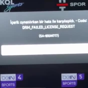 Digiturk Bein Connect: Drm_failed_licence_request Hatası!