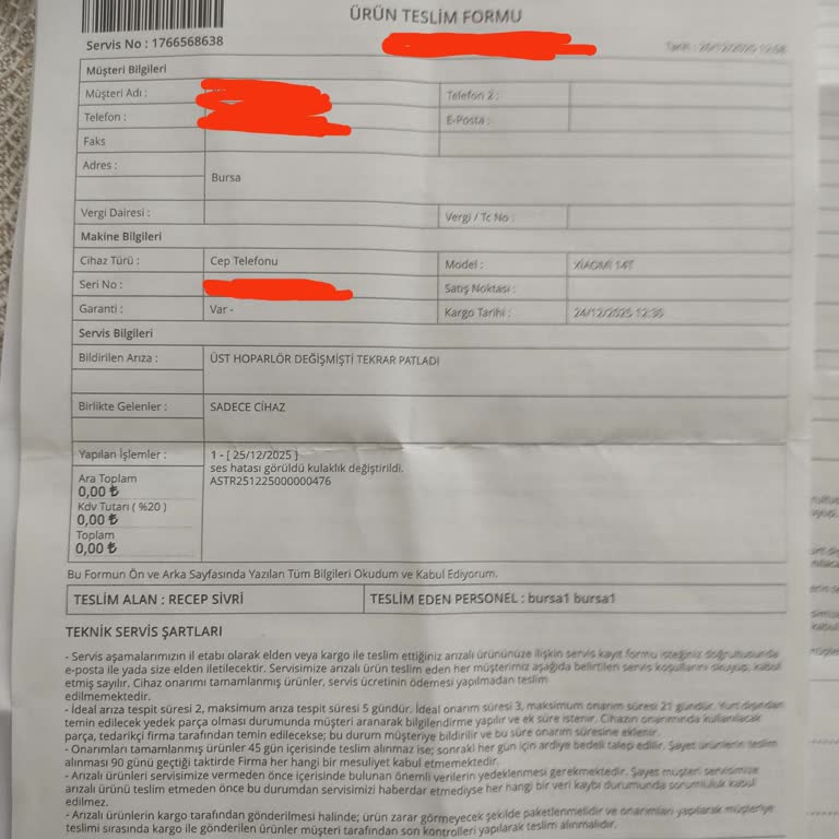 Xiaomi Redmi 14t Hoparlör Patlaması Tekrarlıyor, Cihaz Değişimi Talebi