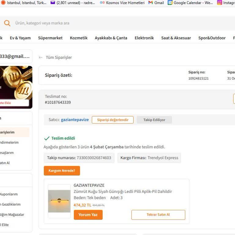 Kapıya Teslim Edildi Olarak Görünen Kargo Bulunamadı, Acil Araştırma Ve İade Talebi