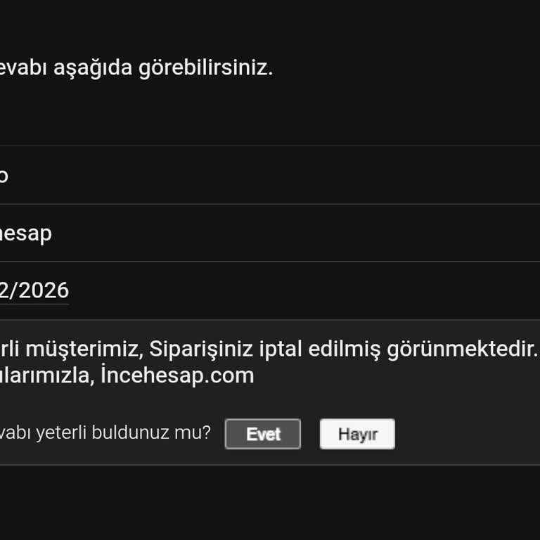 Kargo Gecikmesi Ve Keyfi Sipariş İptali Kabullenilemez