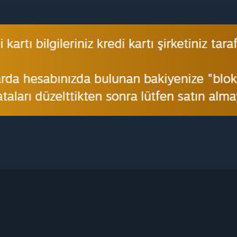 Papara Ödemesi Steam'de Reddedildi Ve Mağdur Oldum