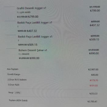 Eksik Jogger Gönderimi Ve Geciken 906 TL İadesi