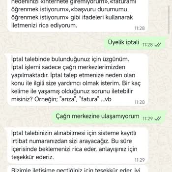 İptal İşlemi İçin Müşteri Hizmetlerine Ulaşılamıyor