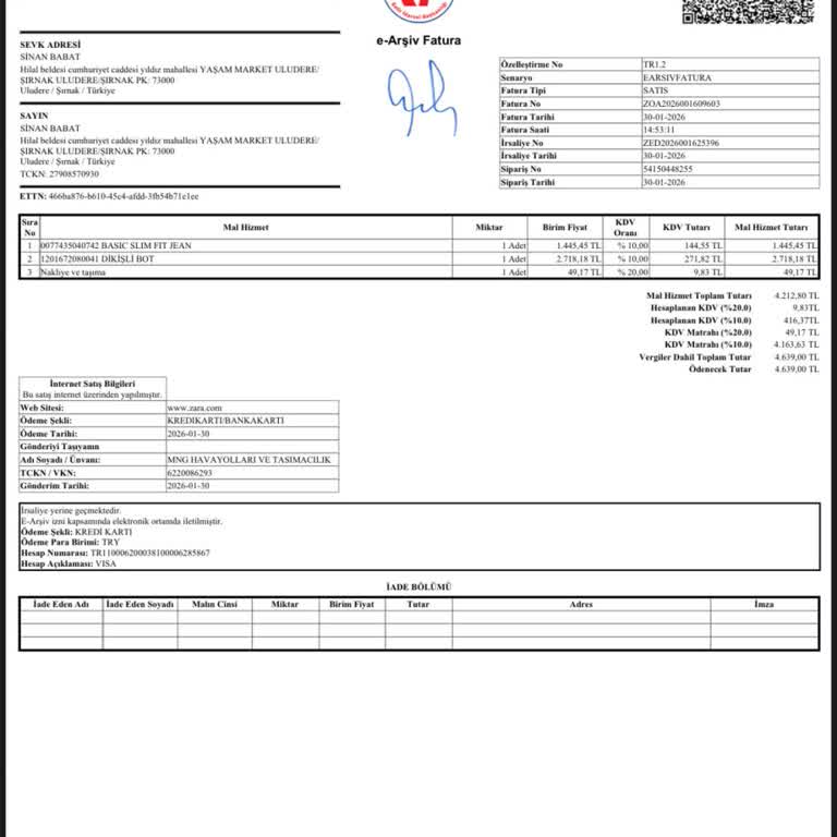 Teslim Edilmeyen Zara Siparişi İçin İptal Ve Tam İade Talebi