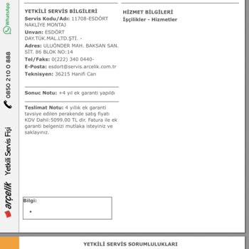 Arçelik'ten Ek Garanti Satışı Ve Kapsam Dışında Kullanıcı Hatası İddiası