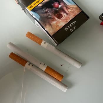 Filtre Ve Gövde Delikleri Nedeniyle Kullanılamaz Winston Blue Sigara Paketi