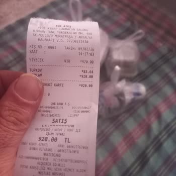 Kebapçı Rıdvan Kor Ateş Restaurant İnternet Sitesinde Görünen Fiyat İle Tahsil Edilen Tutarın Farkı