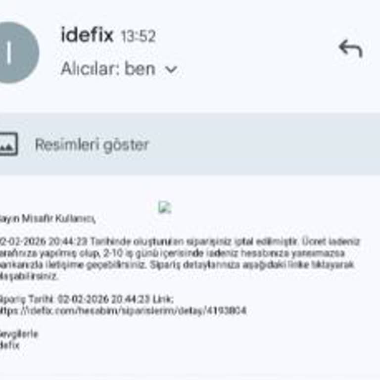 İdefix'ten Açıklamasız Sipariş İptali Ve Müşteri Hizmetine Ulaşılamama