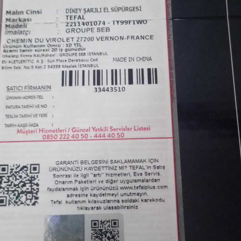 Tefal Şarjlı Süpürgede Çekim Gücü Ve Pil Süresi Beklenenin Altında, İade Talebi