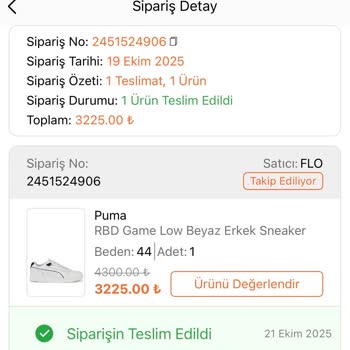 Tek Yağmur Sonrası Puma Ayakkabısında Kalıcı Koku Sorunu