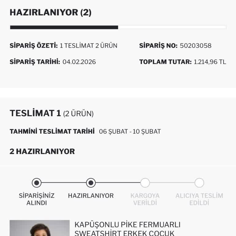 DeFacto Sitesinde Sipariş İptal Seçeneği Yok, 1.214 TL İadesi Talebi